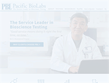 Tablet Screenshot of pacificbiolabs.com